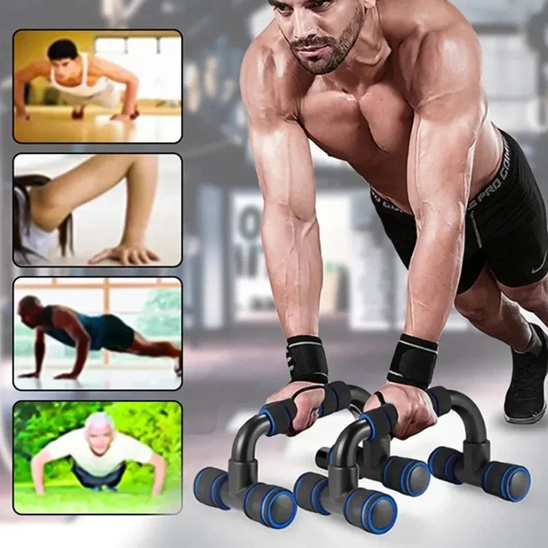 Push-Up Stands for Home Gym | Non-Slip U-Shaped Handles | Upper Body Strength Training.
