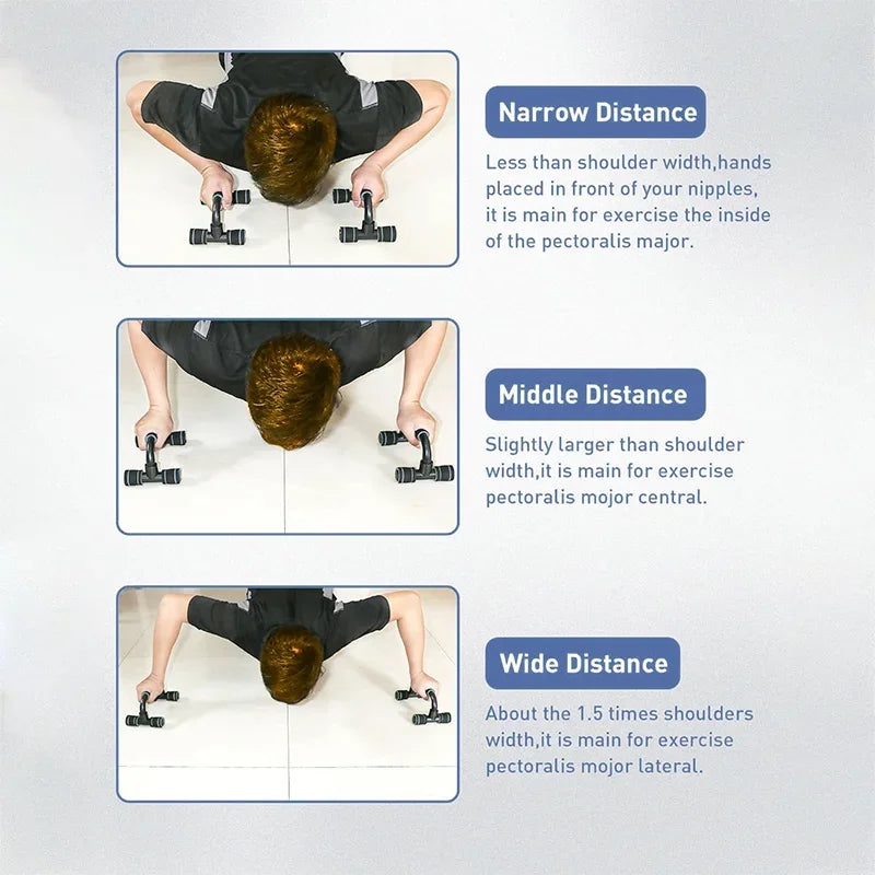 Push-Up Stands for Home Gym | Non-Slip U-Shaped Handles | Upper Body Strength Training.